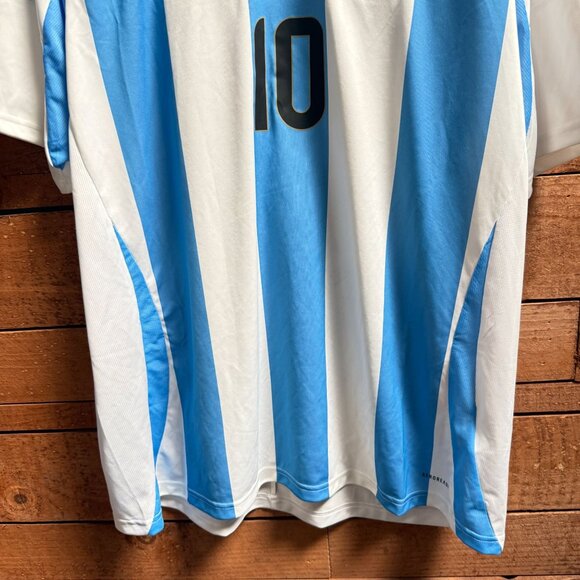 Adidas Argentina Soccer Jersey Mens 2XL Striped Messi #10 World Cup 2022 NEW - Picture 4 of 15